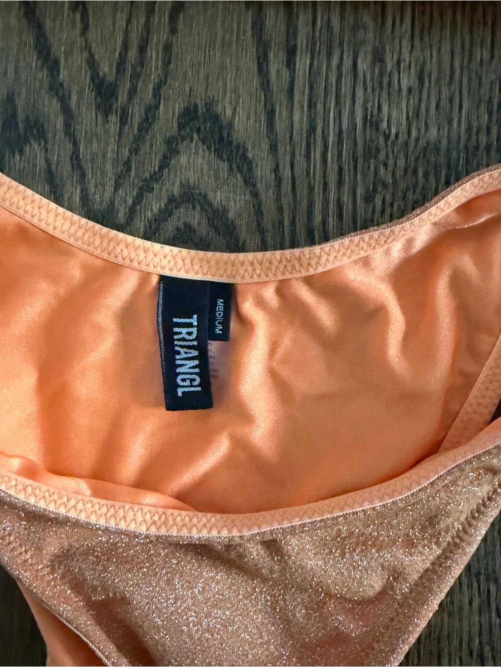 triangl swimwear Orange Shimmery Bikini Top